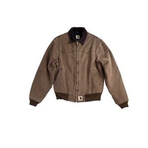 CARHARTT SANTA FE Coat Jacket MENS Large Brown Vintage camel color thick lined